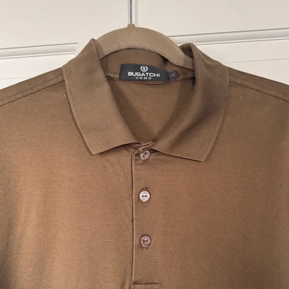 Bugatchi Men's Brown Polo Shirt